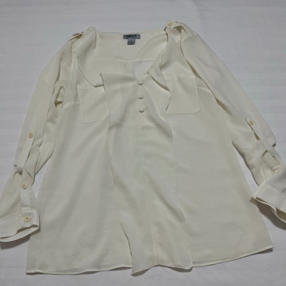 DKNY Women's  Button Down Top Size S - Picture 6 of 12